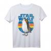 Star Wars Last Jedi Porg Retro Stripes Logo Graphic T-Shirt – Offiziell lizenziertes Star Wars Fan-Shirt