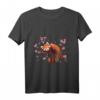 Vintage Red Panda T-Shirt mit Kirschblüten – Süßes Wasserfarben-Design für Tier- und Japan-Liebhaber