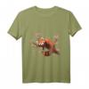 Vintage Red Panda T-Shirt mit Kirschblüten – Süßes Wasserfarben-Design für Tier- und Japan-Liebhaber