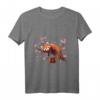 Vintage Red Panda T-Shirt mit Kirschblüten – Süßes Wasserfarben-Design für Tier- und Japan-Liebhaber