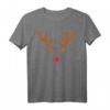 Weihnachten Rudolf Rentier Geweih Rote Nase T-Shirt - Lustiges Festtagsoberteil für Weihnachtsfeiern & Familienfeste