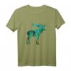 ELCH HERZSCHLAG EKG Skandinavisches Tierdesign T-Shirt – Perfektes Geschenk für Tier- und Naturliebhaber, Skandinavien-Fans