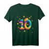 Buntes Batik T-Shirt mit Zahl 10 – Perfektes Geschenk zum Kindergeburtstag für Mädchen und Jungen