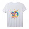 Buntes Batik T-Shirt mit Zahl 10 – Perfektes Geschenk zum Kindergeburtstag für Mädchen und Jungen