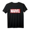 Marvel Klassisches Fettdruck Logo Grafik T-Shirt – Offiziell lizenzierte Marvel Bekleidung für Fans
