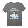 Ganz dünnes Eis mein Freund T-Shirt – Humorvolles Morgenmuffel Shirt mit Eisbär und Pinguin Design für Arbeit, Schlaf & Freunde