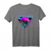 70er & 80er Jahre Santa Cruz California Strand T-Shirt mit Retro Sonnenuntergang - Perfekt für Sommerurlaub & Strandmode
