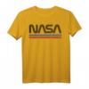 NASA Red Blue Stripe Minimal Logo Vintage Graphic T-Shirt - Offiziell lizenziertes Raumfahrt-Design