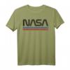 NASA Red Blue Stripe Minimal Logo Vintage Graphic T-Shirt - Offiziell lizenziertes Raumfahrt-Design