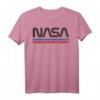 NASA Red Blue Stripe Minimal Logo Vintage Graphic T-Shirt - Offiziell lizenziertes Raumfahrt-Design