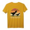 Papasaurus Rex Vater Dinosaurier T-Shirt - Lustiges Retro Dino Geschenk für Papa zum Vatertag, Geburtstag & Weihnachten, Partnerlook für Vater und Sohn