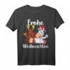 Frohe Weihnachten Einhorn Rentier T-Shirt - Perfekt für Heiligabend, Weihnachtszeit & festliche Stimmung