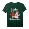 Frohe Weihnachten Einhorn Rentier T-Shirt - Perfekt für Heiligabend, Weihnachtszeit & festliche Stimmung