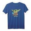 Star Wars The Mandalorian Grogu Blue Macaron T-Shirt - Official The Child Merchandise for Men, Women, Boys & Girls