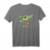 Star Wars The Mandalorian Grogu Blue Macaron T-Shirt - Official The Child Merchandise for Men, Women, Boys & Girls