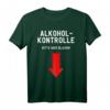 Alkoholkontrolle - Bitte hier blasen T-Shirt für JGA, Mallorca und Mannschaftstour – Lustiges Party-Shirt für Urlaub und Feierlichkeiten