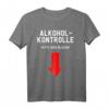 Alkoholkontrolle - Bitte hier blasen T-Shirt für JGA, Mallorca und Mannschaftstour – Lustiges Party-Shirt für Urlaub und Feierlichkeiten