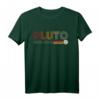 PLUTO T-Shirt mit Planeten und Galaxie - Retro Vintage Design, klassisch geschnitten, langlebig mit doppelt genähtem Saum