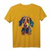 Buntes Hundespritzporträt T-Shirt - Dackel & Wiener Hund Kunstwerk, Perfekt für Hundeliebhaber & Hundefeste Geschenke