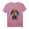 Buntes Hundespritzporträt T-Shirt - Dackel & Wiener Hund Kunstwerk, Perfekt für Hundeliebhaber & Hundefeste Geschenke