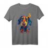 Buntes Hundespritzporträt T-Shirt - Dackel & Wiener Hund Kunstwerk, Perfekt für Hundeliebhaber & Hundefeste Geschenke