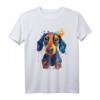 Buntes Hundespritzporträt T-Shirt - Dackel & Wiener Hund Kunstwerk, Perfekt für Hundeliebhaber & Hundefeste Geschenke