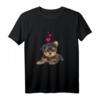 Shirt mit Yorkshire Terrier Hund und Herz - Lustiges Hundemotiv T-Shirt für Hundeliebhaber, Hundemamas & Papas, perfekt für Gassi-Gänge