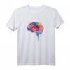 Buntes Gehirnliebeswissenschaft Mensch Anatomie Gehirn T-Shirt – Perfektes Geschenk für Medizinstudenten, Biologiestudenten & Wissenschaftsliebhaber