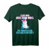 Geh Mir Aus Dem Weg Du Unnötiger Sozialkontakt! Lustiges Einhorn Fun T-Shirt mit Mittelfinger – Trendiges Humor-Shirt für Social Distancing