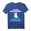 Geh Mir Aus Dem Weg Du Unnötiger Sozialkontakt! Lustiges Einhorn Fun T-Shirt mit Mittelfinger – Trendiges Humor-Shirt für Social Distancing