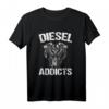 Diesel Addicts Power Stroke Engine 4x4 T-Shirt - Lustiges Geschenk für Auto- und Motorfans zu Weihnachten, Vatertag, Geburtstag