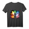Japanischer Fuchs Kitsune mit den sieben Elementen T-Shirt - Lustiges Retro-Design für Tier- und Japan-Fans