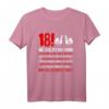18 Weil Geil Ist Das Denn T-Shirt – Lustiges Geschenk zum 18. Geburtstag für Jungen, Mädchen, Männer und Frauen