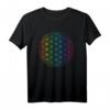 Blume des Lebens Regenbogen T-Shirt - Spirituelle Geometrie & Chakra Farben, Perfektes Geschenk für Yoga, Meditation & Spirituelle Sucher