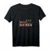 Damen Rose 16. Geburtstag Party T-Shirt mit V-Ausschnitt – Süßes Sweet Sixteen Kleid für Teenager-Mädchen & Geburtstagsfeier