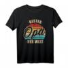 Bester Opa der Welt Vintage Retro T-Shirt – Klassisches Geschenk für Großväter zum Vatertag & Enkelüberraschung