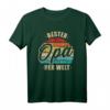 Bester Opa der Welt Vintage Retro T-Shirt – Klassisches Geschenk für Großväter zum Vatertag & Enkelüberraschung