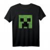 HapKitten Creeper Großes Gesicht T-Shirt - Lizenzierte Minecraft Bekleidung für Geburtstagsfans