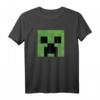 HapKitten Creeper Großes Gesicht T-Shirt - Lizenzierte Minecraft Bekleidung für Geburtstagsfans