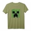 HapKitten Creeper Großes Gesicht T-Shirt - Lizenzierte Minecraft Bekleidung für Geburtstagsfans