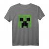 HapKitten Creeper Großes Gesicht T-Shirt - Lizenzierte Minecraft Bekleidung für Geburtstagsfans