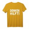Denken Hilft T-Shirt - Motiv gegen Dummheit & Ignoranz | Gesellschaftliches Statement für Nachdenken & Rationalität