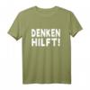 Denken Hilft T-Shirt - Motiv gegen Dummheit & Ignoranz | Gesellschaftliches Statement für Nachdenken & Rationalität