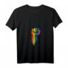 Damen Regenbogen Flagge Arm Faust LGBT Bride Bewegung Equality T-Shirt mit V-Ausschnitt – Unterstütze LGBTQ+ Rechte & Pride-Events