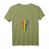 Damen Regenbogen Flagge Arm Faust LGBT Bride Bewegung Equality T-Shirt mit V-Ausschnitt – Unterstütze LGBTQ+ Rechte & Pride-Events