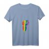 Damen Regenbogen Flagge Arm Faust LGBT Bride Bewegung Equality T-Shirt mit V-Ausschnitt – Unterstütze LGBTQ+ Rechte & Pride-Events