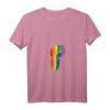 Damen Regenbogen Flagge Arm Faust LGBT Bride Bewegung Equality T-Shirt mit V-Ausschnitt – Unterstütze LGBTQ+ Rechte & Pride-Events