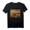Van Gogh Gemälde Landschaft mit Haus und Pflugmann Kunst T-Shirt - Impressionistische Fine Art Mode für Kunstliebhaber