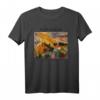 Van Gogh Gemälde Landschaft mit Haus und Pflugmann Kunst T-Shirt - Impressionistische Fine Art Mode für Kunstliebhaber