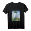 Claude Monet Lustiges T-Shirt mit Sonnenschirm – Impressionistisches Ölgemälde für Kunstliebhaber, Freunde & Familie als Geschenk zum Vatertag, Muttertag & Geburtstag
